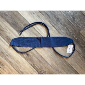 Tie Belt Sash Wrap Around Waist Band Boho Chic Style Navy Blue